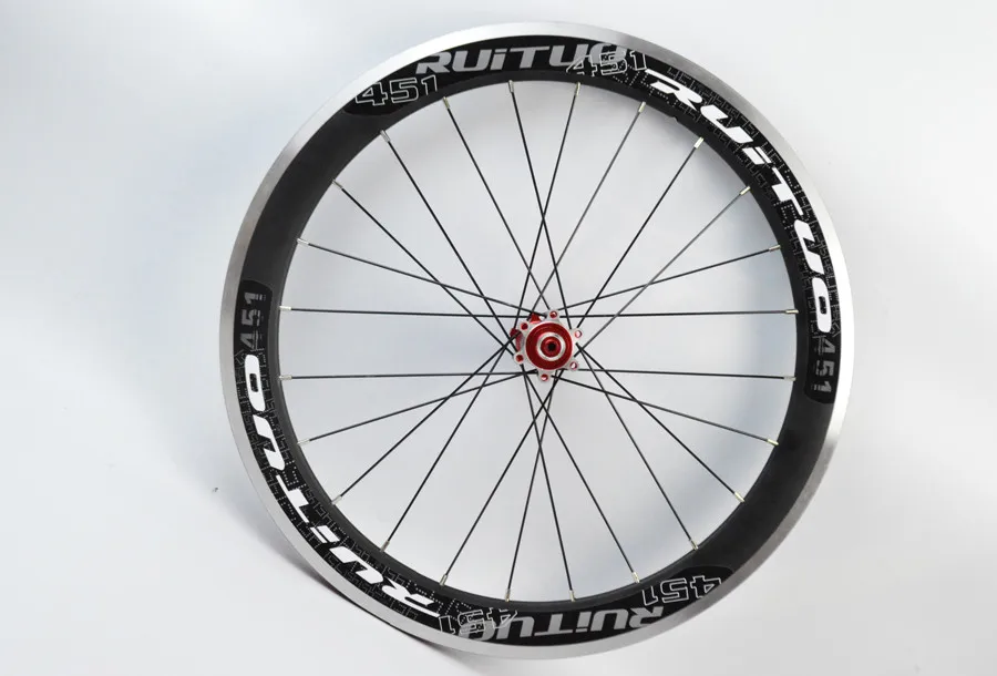Clearance 2016 the new CNC 20-inch 451 aluminum alloy wheels bearingfolding bike ultra-light 24-hole city bike wheels 1 pair of hot 13