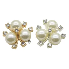 2017 Trébol Perla Hebillas adornos de prendas de vestir de Costura de 20mm, 10 unids boutons botones decorativos hechos a mano