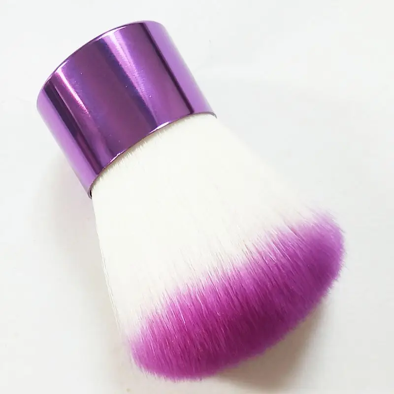 

soft 2 color synthetic hair purple kabuki brush special shape soft hair bluher brush in makeup