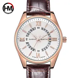Спортивные часы Для мужчин с календарем кожаный ремешок для часов кварцевые часы Relogio masculino Бизнес часы Для мужчин часы для любителей пары