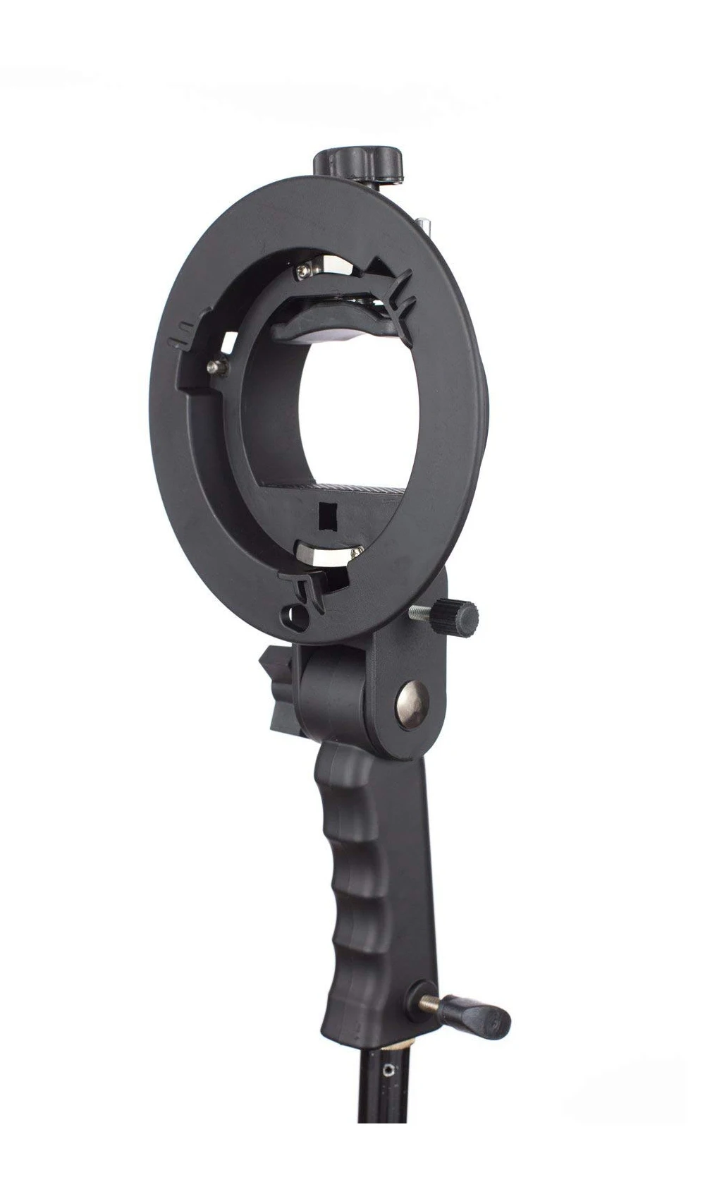 Handheld Grip S-Type Bracket Holder with Bowens Mount for Speedlite Flash Snoot Softbox Beauty Dish Photography Accessories (6)