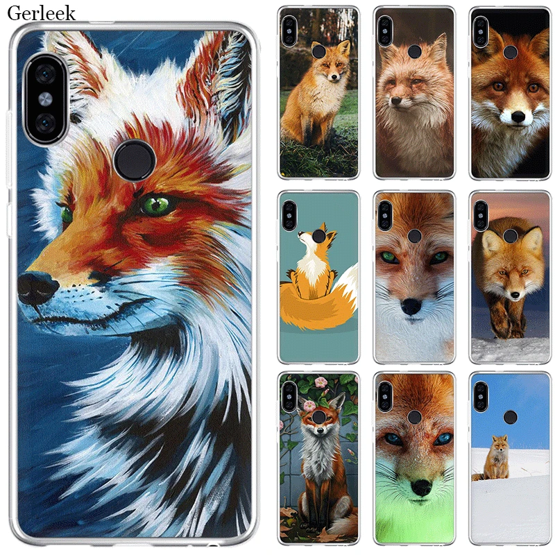 Белый Силиконовый ТПУ чехол для Xiaomi mi 5 6 8 5S Lite SE A1 A2 5X 6X x 2S F1 Shell a fox in the