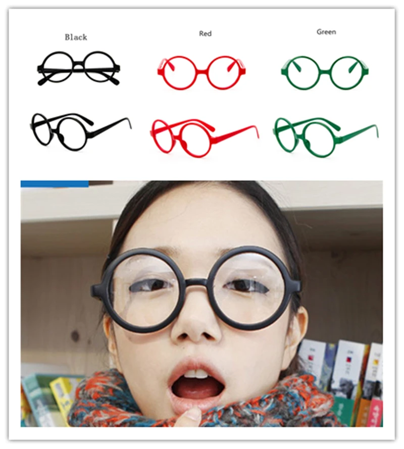 2019 Fashion Mother and Daughter Classic Retro Round Kid Eyeglass Cute Women Glasses Frame Harry Potter Glasses Without Lenses