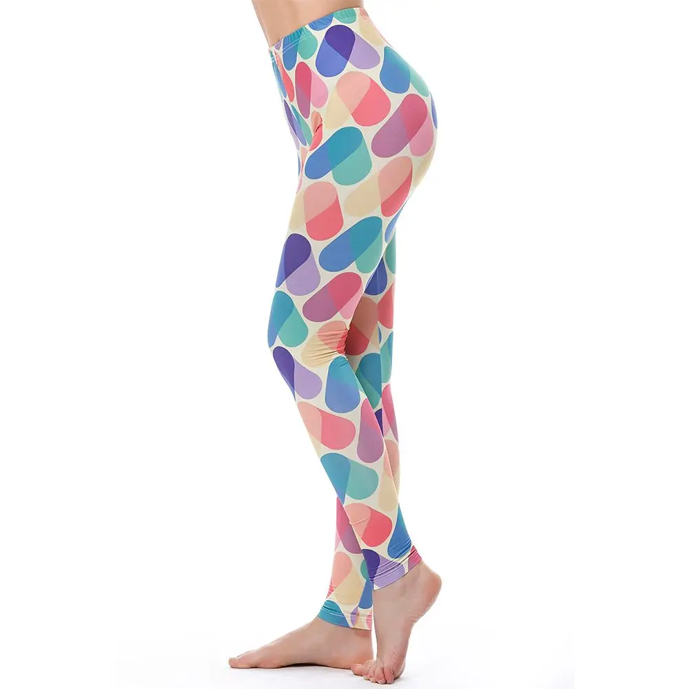 KYKU Brand Unicorn Leggings Women Leggins Fitness Legging Sexy Pants High Waist Push Up Shiny 3d Printed Rainbow Star Cat Donuts pink leggings Leggings