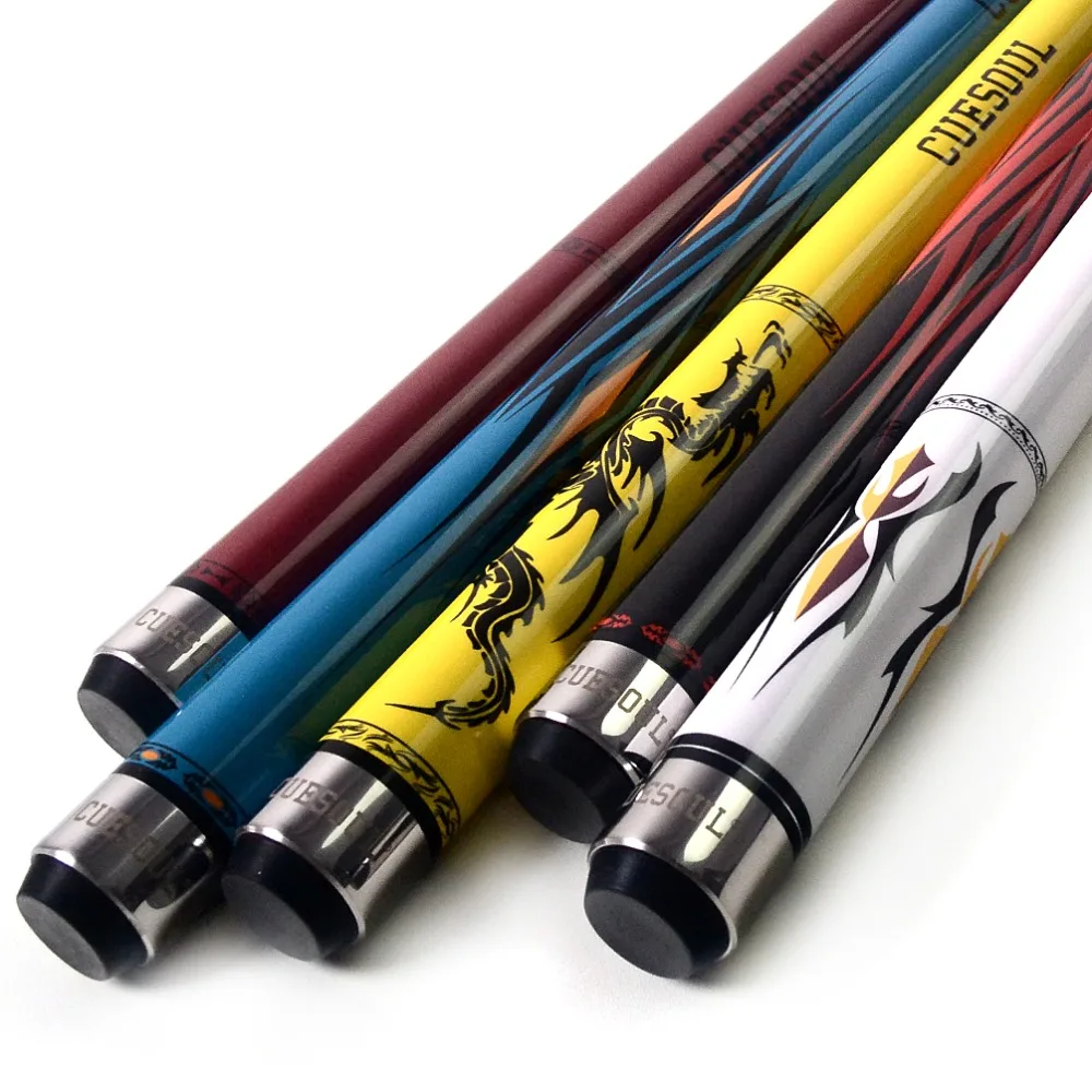 CUESOUL SOOCOO Series 58" 19oz 11.5/12.75mm Tip Maple Pool Cue Stick Set with Joint/Shaft