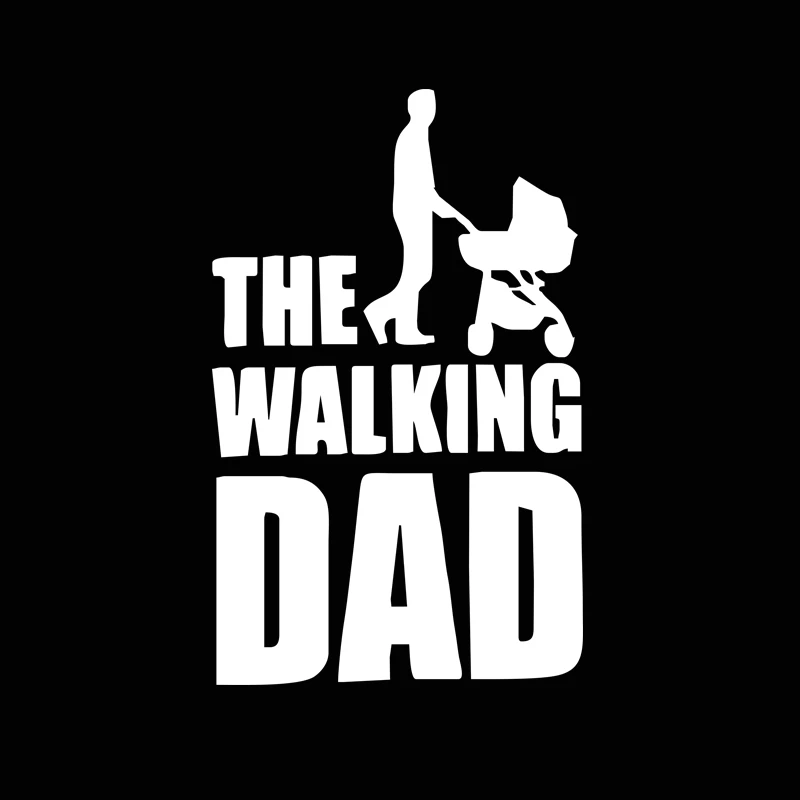 9.9CM15CM The Walking Dad Fun Sticker Vinyl Decal Baby On Board BlackSilver (3)