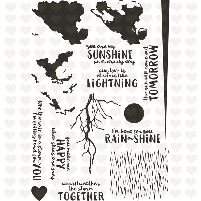 

Naifumodo Rain or Shine Stamps and Cutting Dies Set for Scrapbooking New 2019 Album Crafts Stamps and Weather Die Cuts Stencils