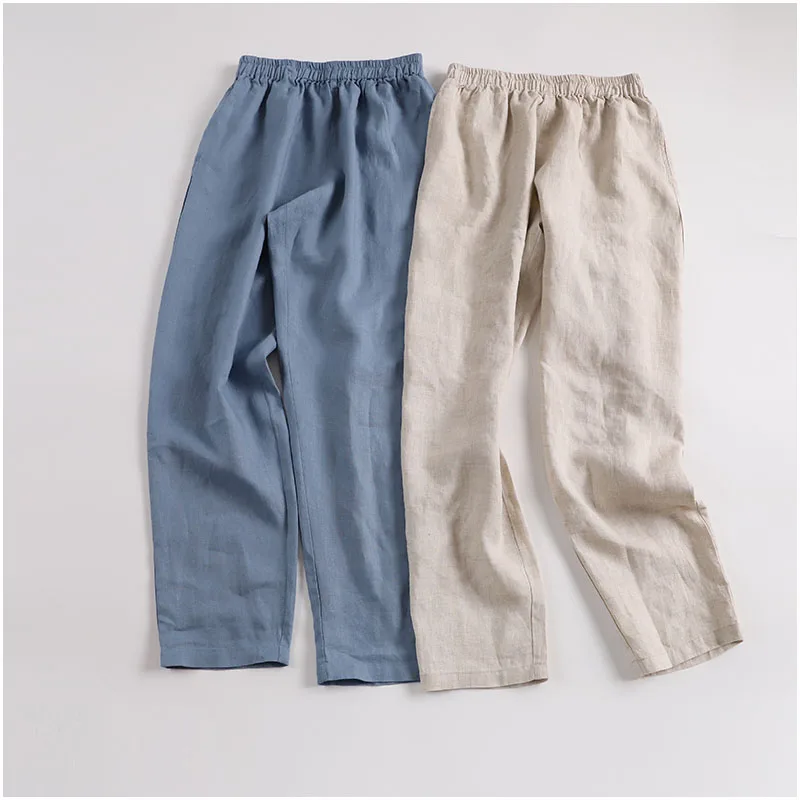 

Summer Women Loose Plus Size All-match Comfortable Casual Linen Harem Pants