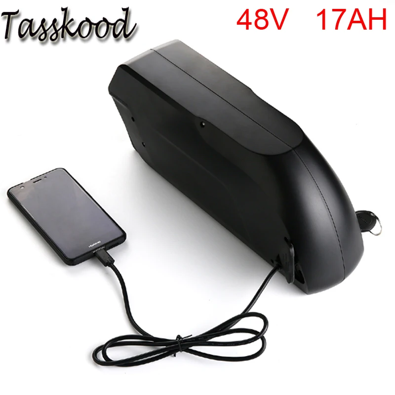

Sharktiger lithium ion battery pack 48V 17Ah Electric Bike battery with USB fit for 1000W Bafang motor kit For LG 18650 CELL