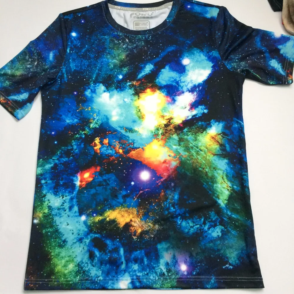 FORUDESIGNS-Summer-Style-Men-T-Shirt-3D-Star-Galaxy-Universe-Space-Printing-Clothes-for-Men-Short