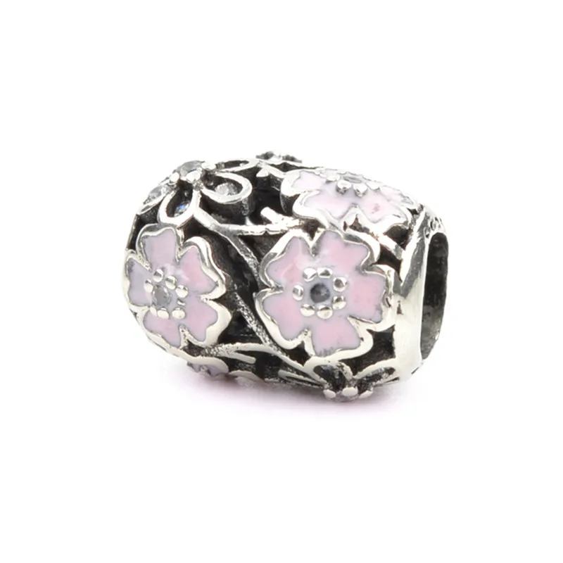Lucky Sonny Fashion Enamel Bead Poetic Blooms Beads Fit Original Pandora Charm Bracelet Authentic Luxury DIY Jewelry Gift LSH132-5