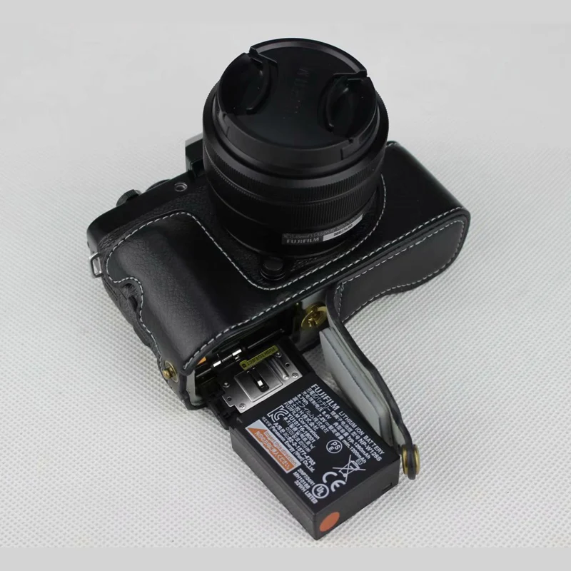 Чехол из натуральной кожи сумка для камеры fuji пленка Fuji чехол XT100 XT200 с отверстием