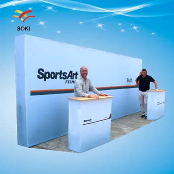 

20ft Exhiboition Tension Fabric Pop Up Trade Show Display Stand Backwall Banner