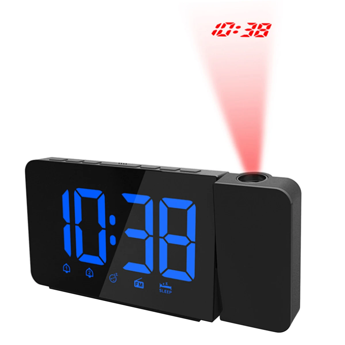 

SOONHUA LED Projection FM radio Digital Projection FM Radios portable FM Radio with frequency 87.5 to 108.0MHz Snooze Function