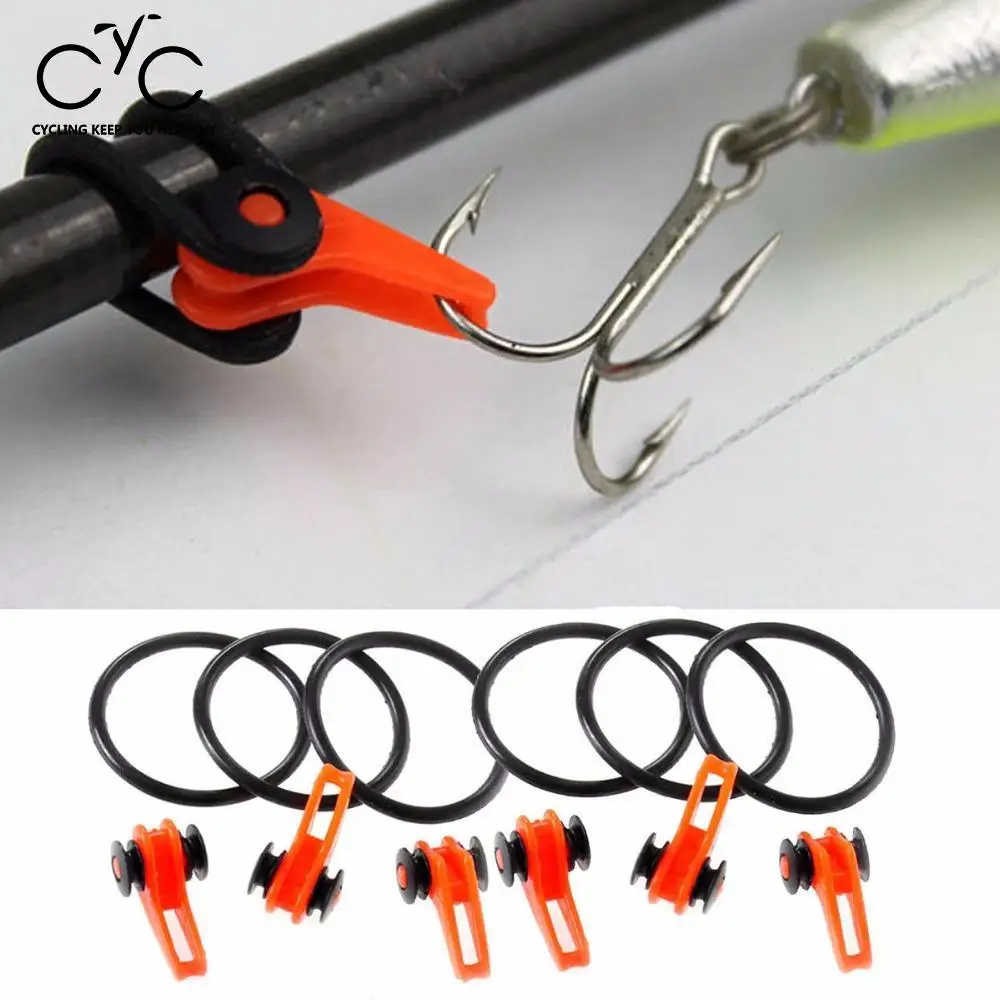 

10Pcs/Lot Hook Secure Keepers Holders Lures Hooks Safe Keeping For FOR Fishing Rods Black/Red