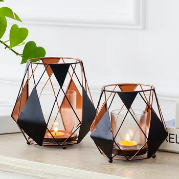 

Christmas Candle Holders Creative Metal Candle Holder Wedding Decoration Dinner Desk Table Lamp Tea Light Candlelight