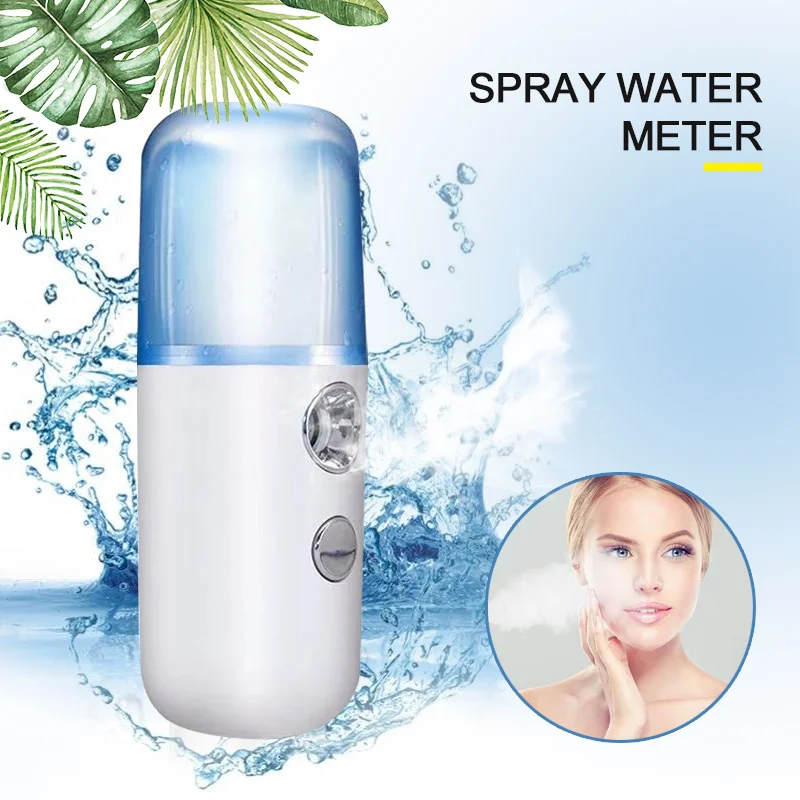 

Water Replenishing Instrument Humidifier White ABS Nano Spray Face Sprayer Quick Replenishment Health Beauty Makeup Mist Tools