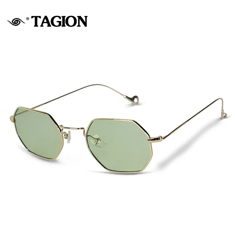 

TAGION Women Sunglasses Fashion Female Retro Sunglasses Men Gold Metal Sun Glasses Clear Candy Color Eyewear Oculos 8102