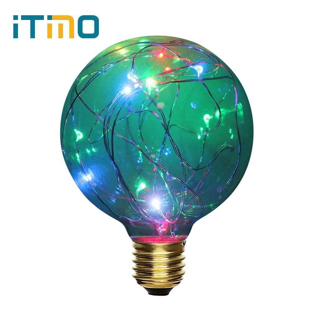 

RGB Vintage Lamp Home Lighting Filament Light For Decor Christmas Holiday Wedding Lighting AC 110V-240V 3W LED Bulbs E27