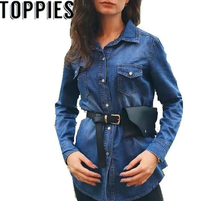 pearl button denim shirt