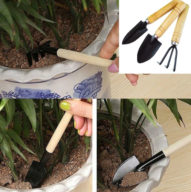 3 Mini Outils De Jardinage, Petite Pelle, Râteau, Pot De Plantes,  Plantation De Fleurs, Outils Manuels - Pots À Fleurs & Jardinières -  AliExpress