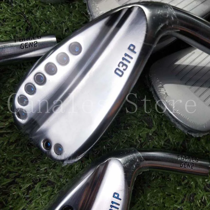 Golf irons 0311p gen2 golf clubs silver irons set blue diamond paint with blue pole set forged 3-9WG 9 pieces golf irons