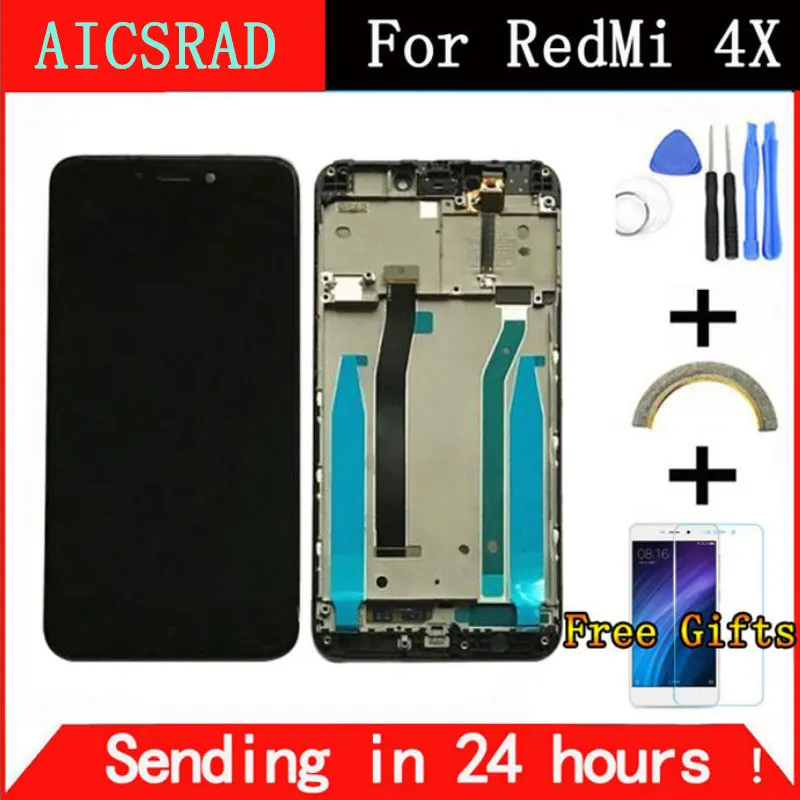 For Xiaomi Redmi 4X LCD Display Touch Screen Digitizer Assembly Replacement With Frame For Xiaomi Redmi