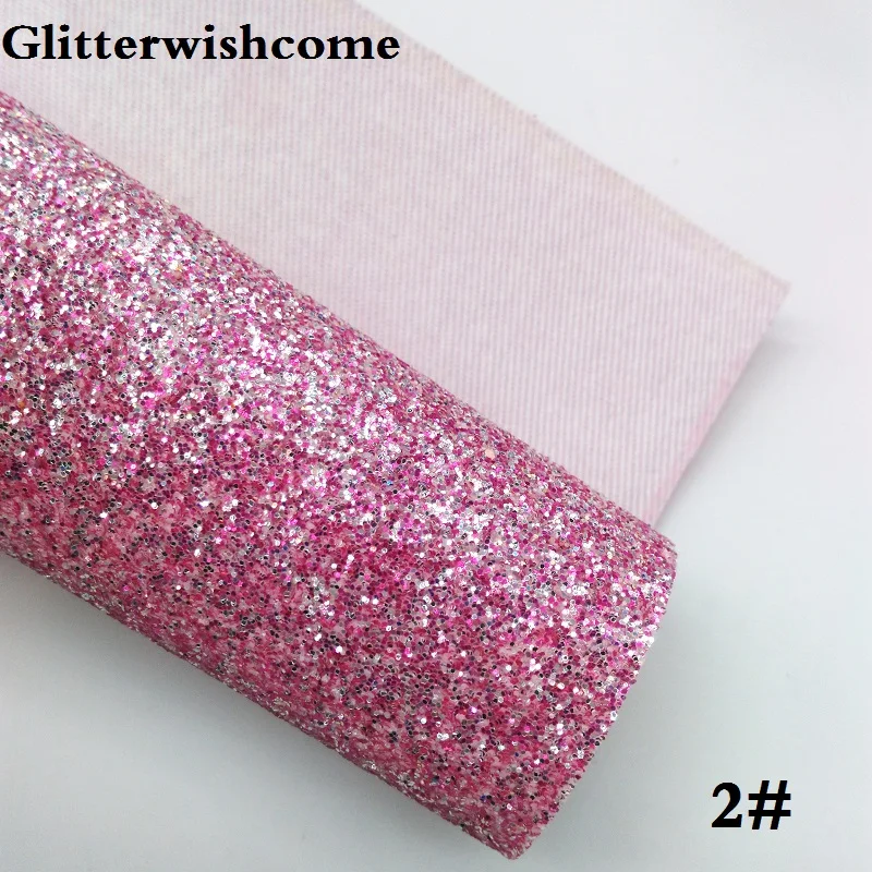 Glitterwishcome 21X29 см A4 Размеры синтетическая кожа, флуоресцентный с эффектом блестящей кожи тканевый Виниловый фон для банты, GM045A