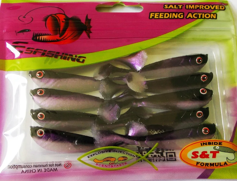 Esfishing приманка Китай мягкие приманки Iscas Artificiais 10 шт 6,2 см/2,8 г Esfishing vibo SHAD 3D глаз Pesca Leurre soule Пресноводная