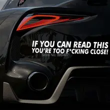 Adesivo de desenhos animados adesivos, decalque corporal, se você pode ler isso você está muito perto, auto decalque adesivo de carros, aviso criativo vinil