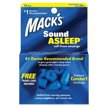 Mack's 12 pairs foam earplugs noise reduction hearing protection Mack's 12 pairs foam earplugs noise reduction hearing protection
