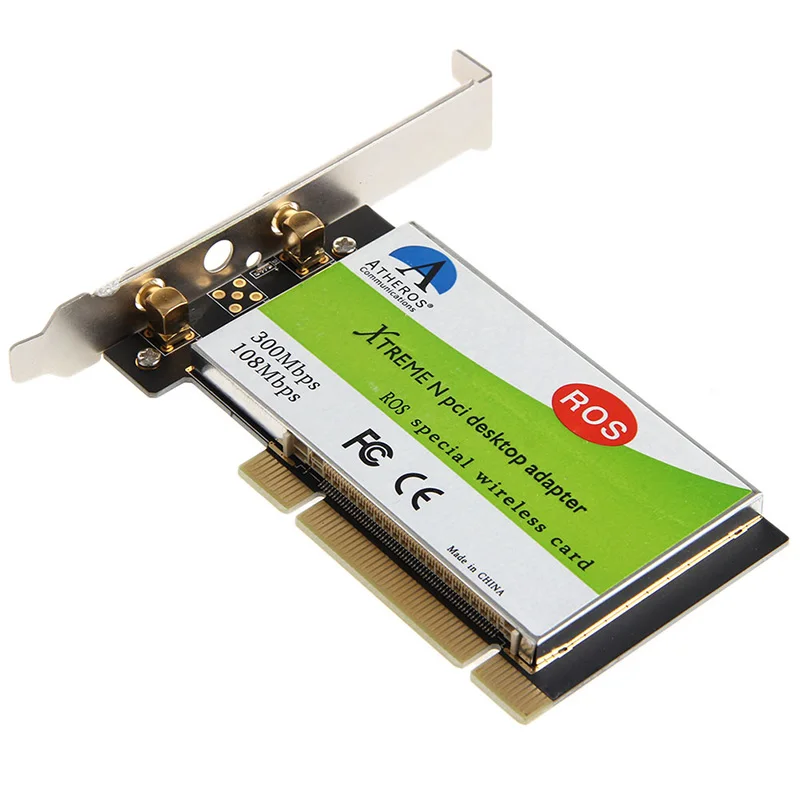 Высокое качество AR9223 PCI 300M 802.11b/g/n беспроводная WiFi карта для настольного ноутбука wifi беспроводной адаптер с антенной 6 дБ