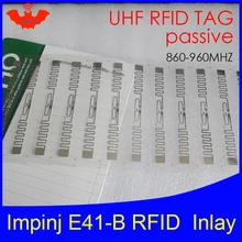 UHF RFID бирка Impinj E41-B сухая инкрустация 915 МГц 900 МГц 868 МГц 860-960 МГц Higgs3 EPCC1G2 6C смарт-карта Пассивные RFID метки этикетка