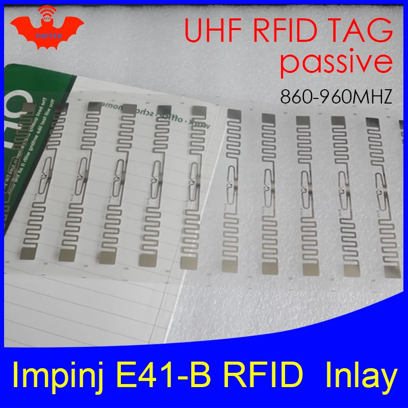 

UHF RFID tag Impinj E41-B dry inlay 915mhz 900mhz 868mhz 860-960MHZ Higgs3 EPCC1G2 6C smart card passive RFID tags label