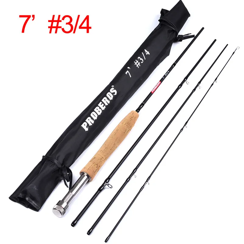 PRO BEROS 7ft Carbon Fiber Lure Hard Fly Fishing Rod 2.1M 4-Section Fishing Pole Line Wt 3/4 5/6 7/8 Cork Handle Fishing Tackle PRO BEROS 7ft Carbon Fiber Lure Hard Fly Fishing Rod 2.1M 4-Section Fishing Pole Line Wt 3/4 5/6 7/8 Cork Handle Fishing Tackle
