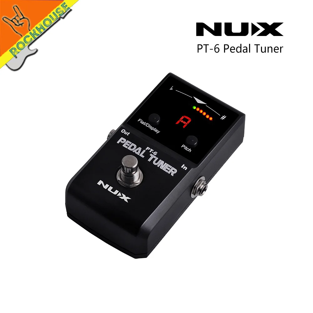NUX Guitar Pedal Tuner Bass Pedal Tuner Pedal with Flat Tuning High Sensitivity Color LED Screen True Bypass Free Shipping