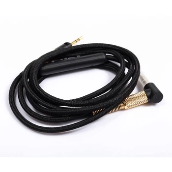 

3.5mm to 2.5mm Jack Silver-Plated Headset Cable with Mic Volume Control For Sennheiser HD598 HD558 HD518 HD595 HD579 HD599