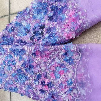 

Fashion design Top Quality African embroidered Tulle Lace Fabric BZL-101637 for party dress