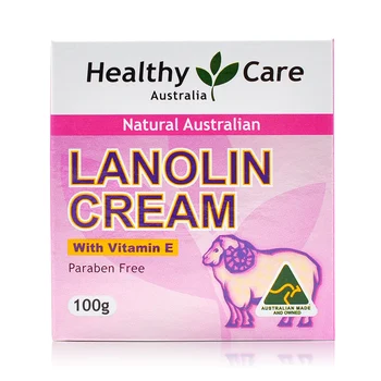 

Healthy Care Lanolin Cream Vitamin E Aloe Vera Moisturizing Face Neck Body Hair Care Treatment for Smooth Soften Nourishing Skin