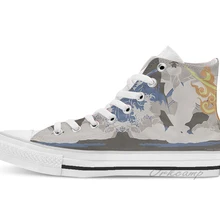 Аватар Wan Высокие парусиновые туфли на плоской подошве; повседневная обувь на заказ; Прямая