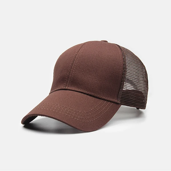 Повседневная бейсбольная кепка с конским хвостом для мужчин, регулируемая спортивная мужская кепка в стиле хип-хоп, бейсбольная кепка, Snapback, высокое качество, женская кепка - Цвет: coffee