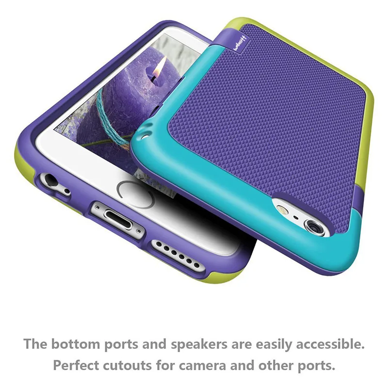 

Colorful Candy Double Color Silicone Plastic Hybrid Case For iPhoneX 8 7 6 6S Plus 7 Plus Bumblebee Shockproof Anti-Slip Cover