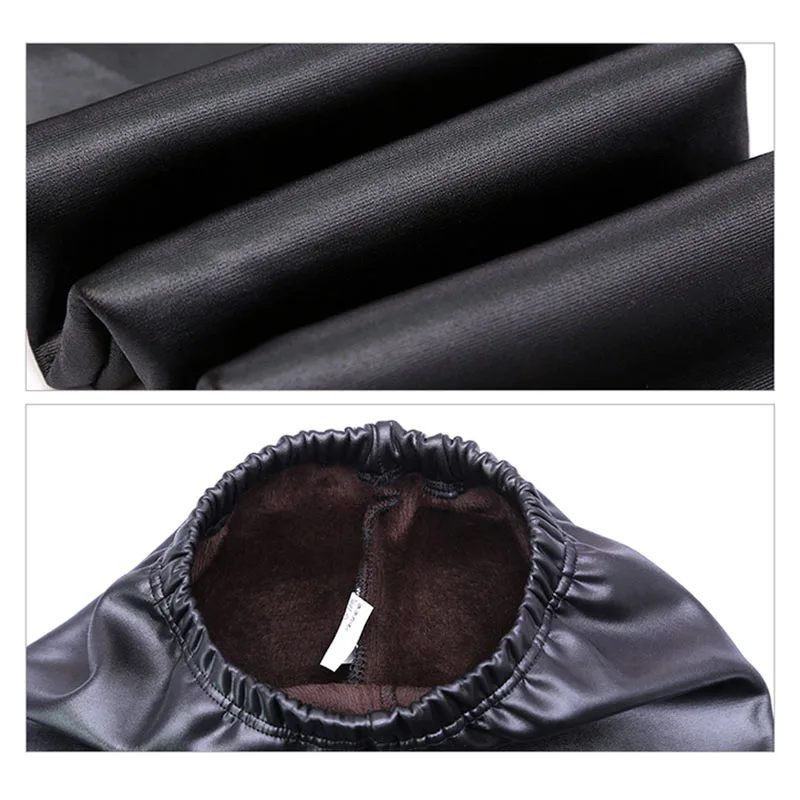 Autumn and winter not down velvet thickening imitation leather leggings wear large size high elastic warm pants Autumn and winter not down velvet thickening imitation leather leggings wear large size high elastic warm pants