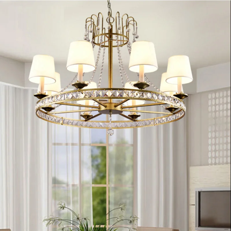 

Free shipping New post modern minimalist style crystal living room dining room bedroom chandelier Chandelier Children room lamps
