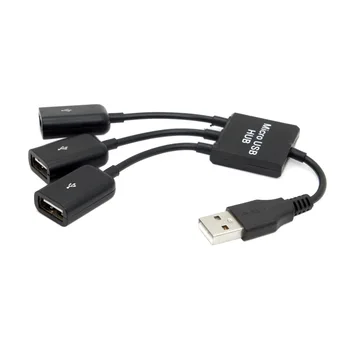 

10pcs/lot Cablecc USB 2.0 to 3 Ports Hub Cable Bus Power for Laptop Mac Notebook PC & Mouse & Flash Disk