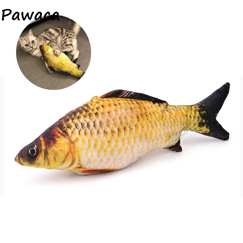 

Dog And Cat Toy Mint-Fish Pillow 3D Cute Simulated Fish Playing With Cat Molars Toy Crucian Carp Saury Carp