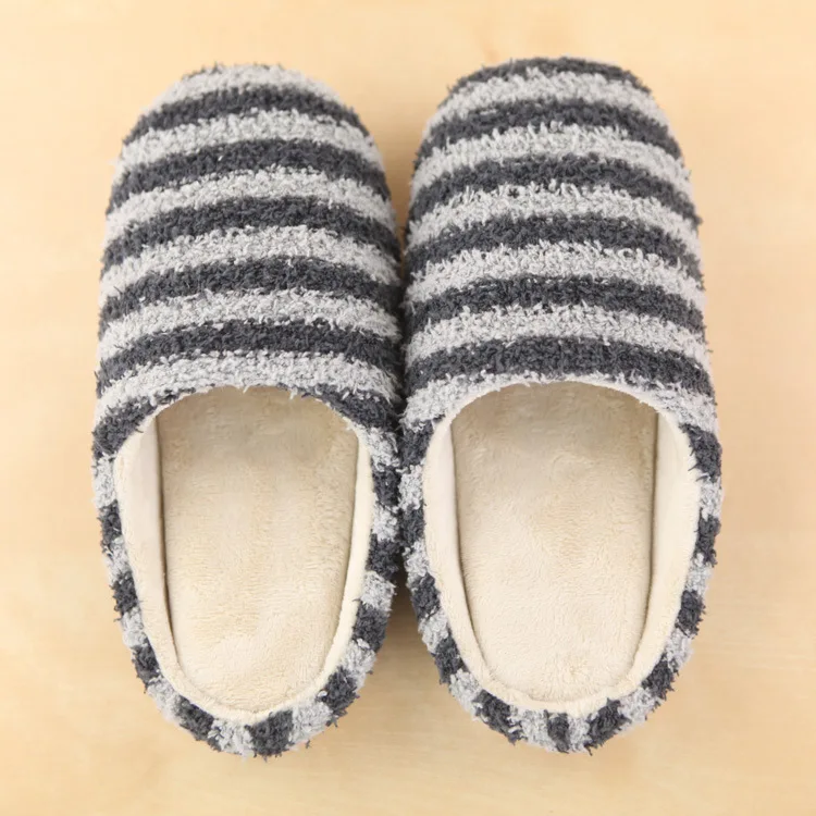 Dames Indoor Schoeisel Winter Voet Warmer Vrouwen Fleece Huis Pajama Slippers Schoenen Grey Streep 1 Size Fit 35 37 Ons 5 6 5 Floor Thermostat Floor Electricfloor Cleaning Slippers Aliexpress