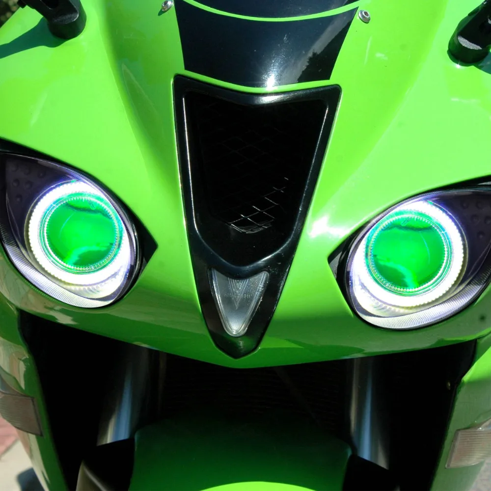 Kt мотоцикл фар в сборе для Kawasaki ниндзя ZX 6R ZX6R 2007 2008 HID светильники ангел ореолы