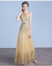 Robe De Soiree Longue 2016 Luxurious Golden Beading Sexy Backless Long Party Dresses Banquet Elegant Gowns Party Dress Vestidos