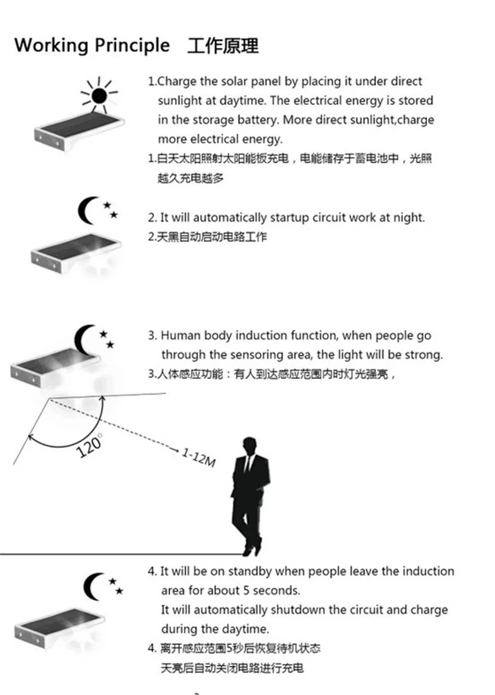 Sensor de Movimento ao ar Segurança à Prova Luz da Noite Quente Solar Livre Iluminação 600lm Dwaterproof Água Rua Jardim Pátio Parede 3 Modos 48led Luz 9 ao ar livre iluminação 600lm segurança à